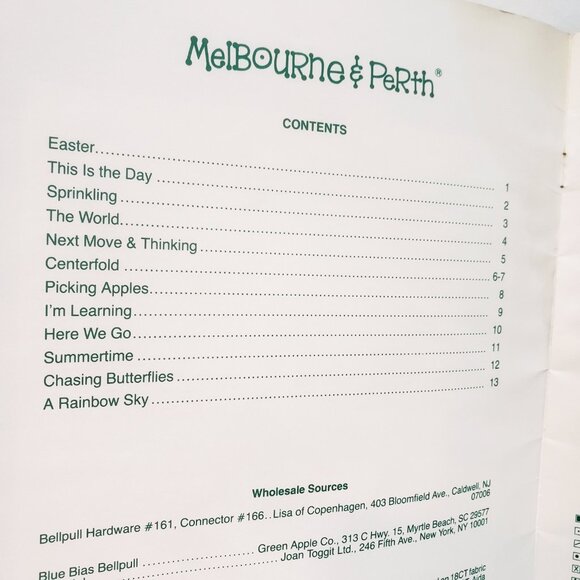 Melbourne & Perth Cross Stitch Pattern Leaflet 534 Green Apple 1982 Easter - Picture 4 of 10